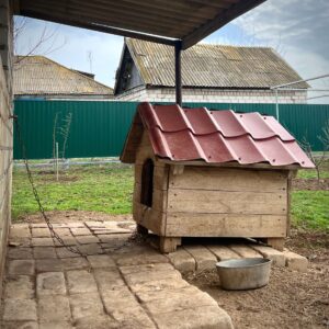 Metal roof sheet dog house