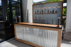 Metal roof sheets outdoor bar