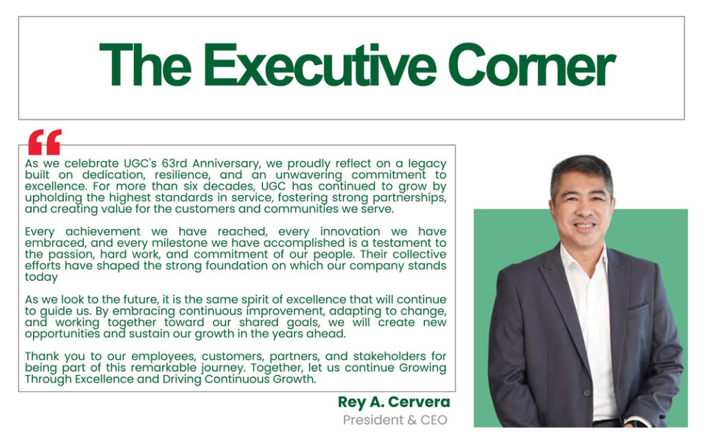 UGC Newsletter August - The Executive Corner